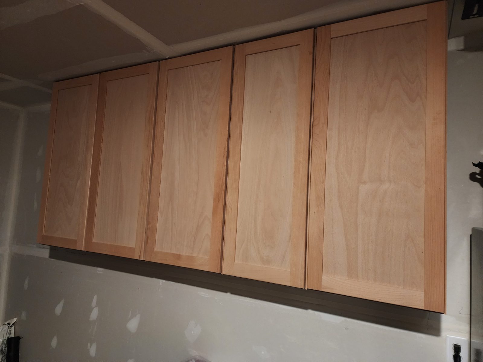 Hanging Five Garage Cabinets