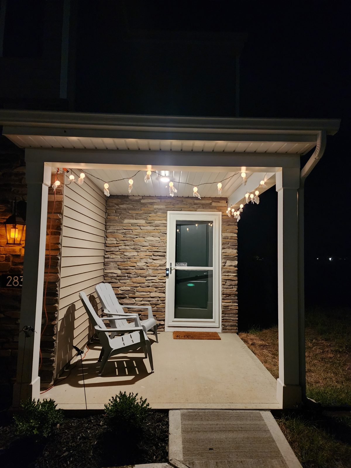 Hanging Front Porch Halloween Lights