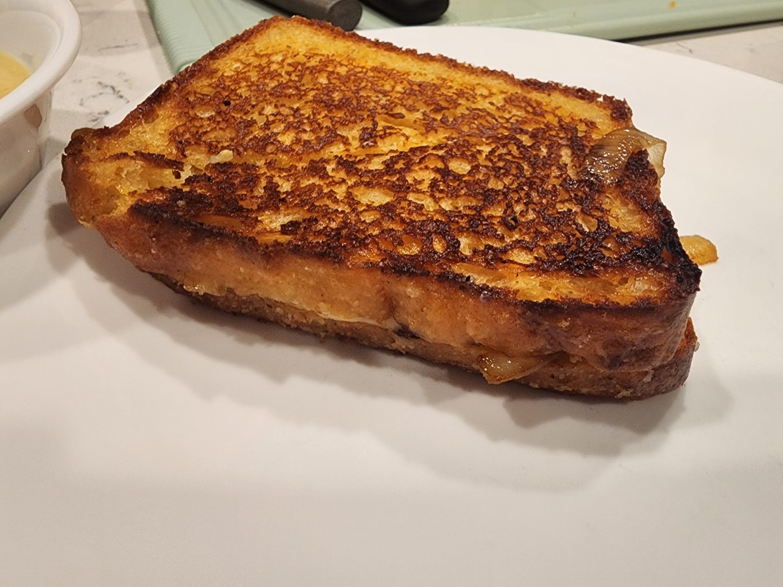 Grilled Cheese with Caramelized Onions (Optional)